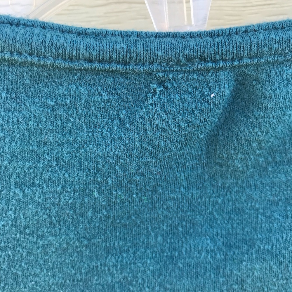 Free People Lucky Lace up Long Sleeve Top Turquois - Picture 7 of 7